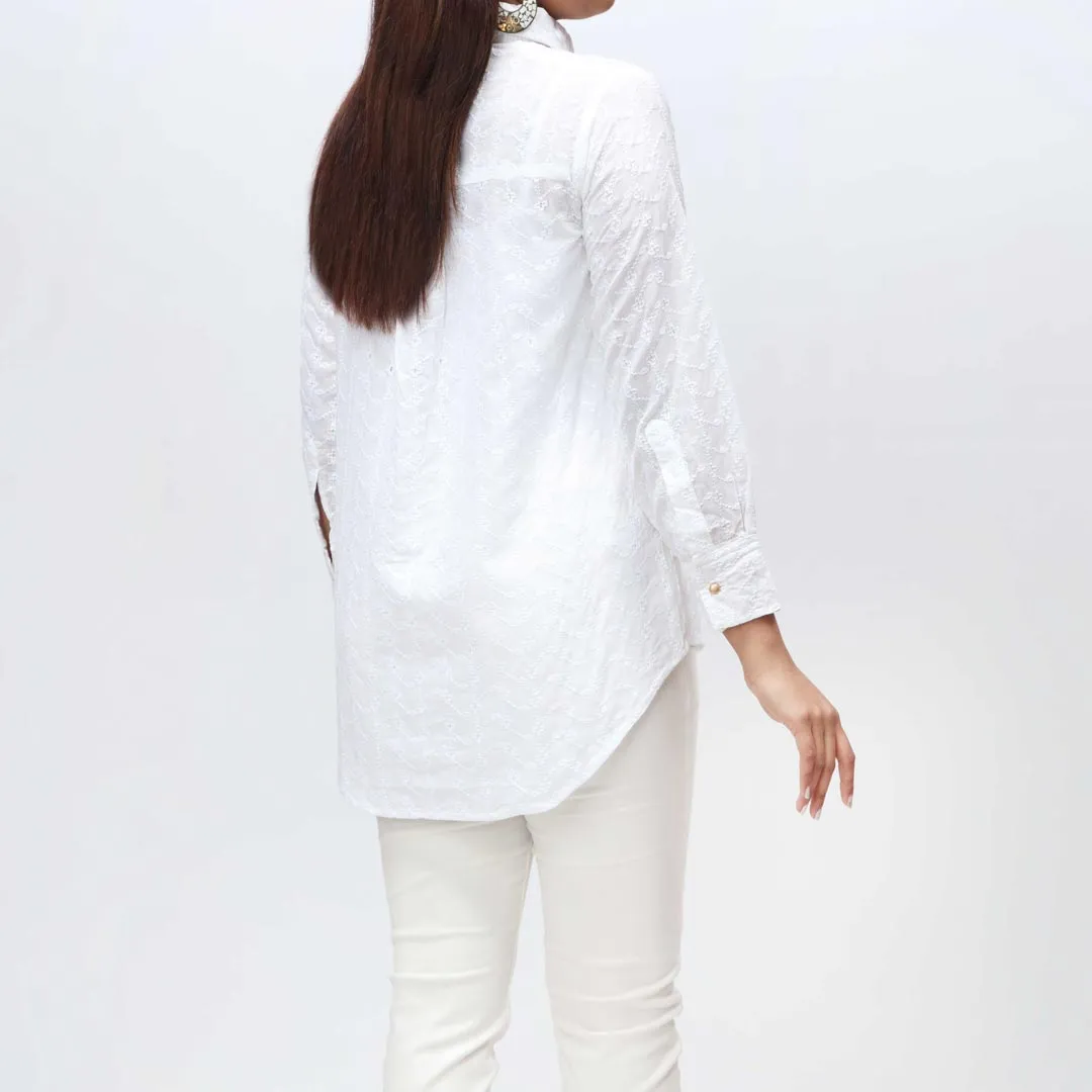 1PC- Embroidered Chikankari Top PS4136