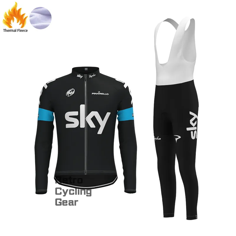 2013 sky Fleece Retro Long Cycling Kits