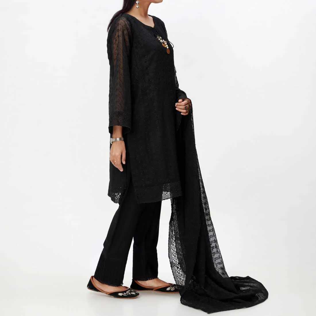 2PC- Embroidered Chiffon Suit PS4234