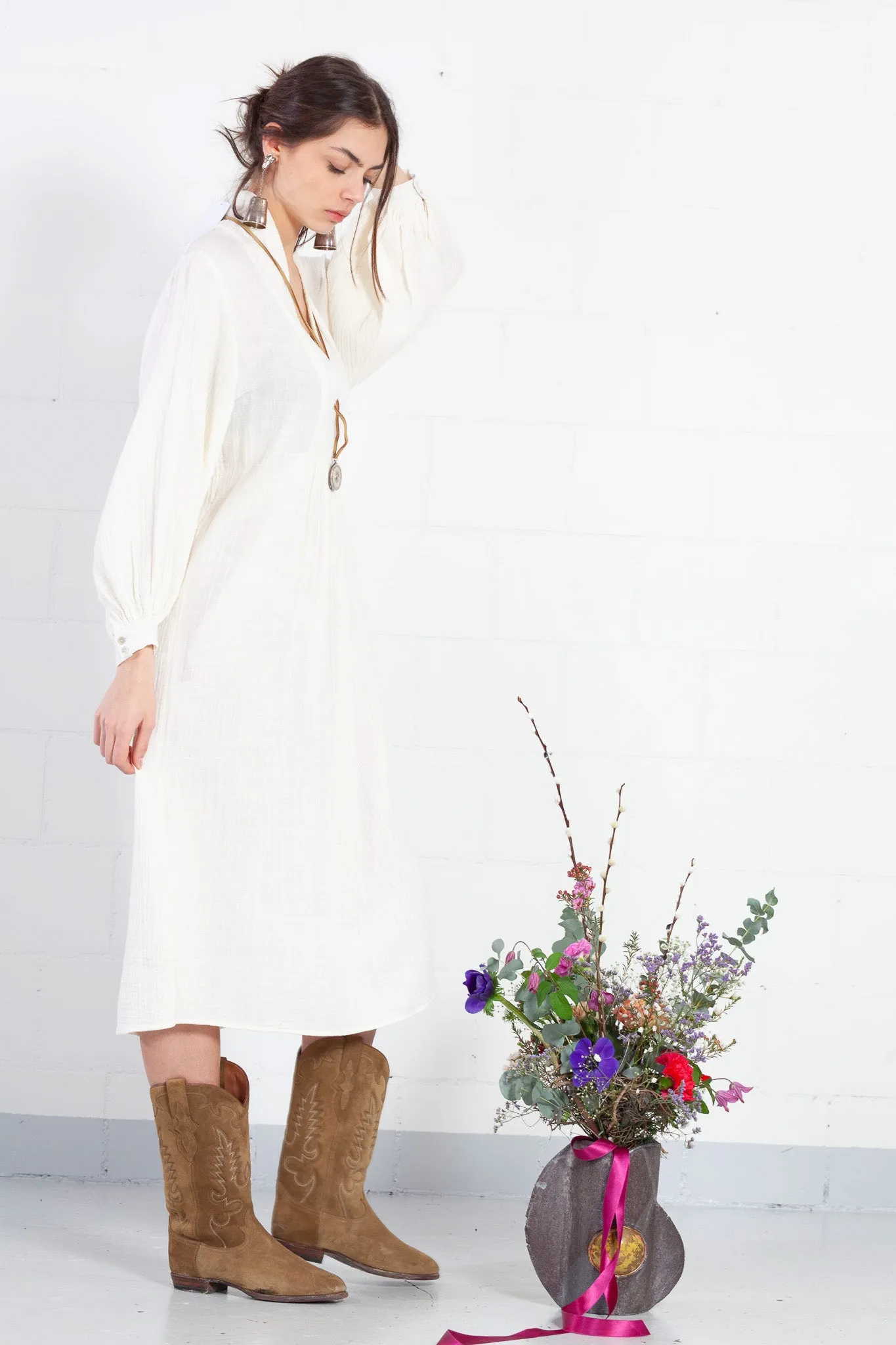 Anna Shawl Collar Dress