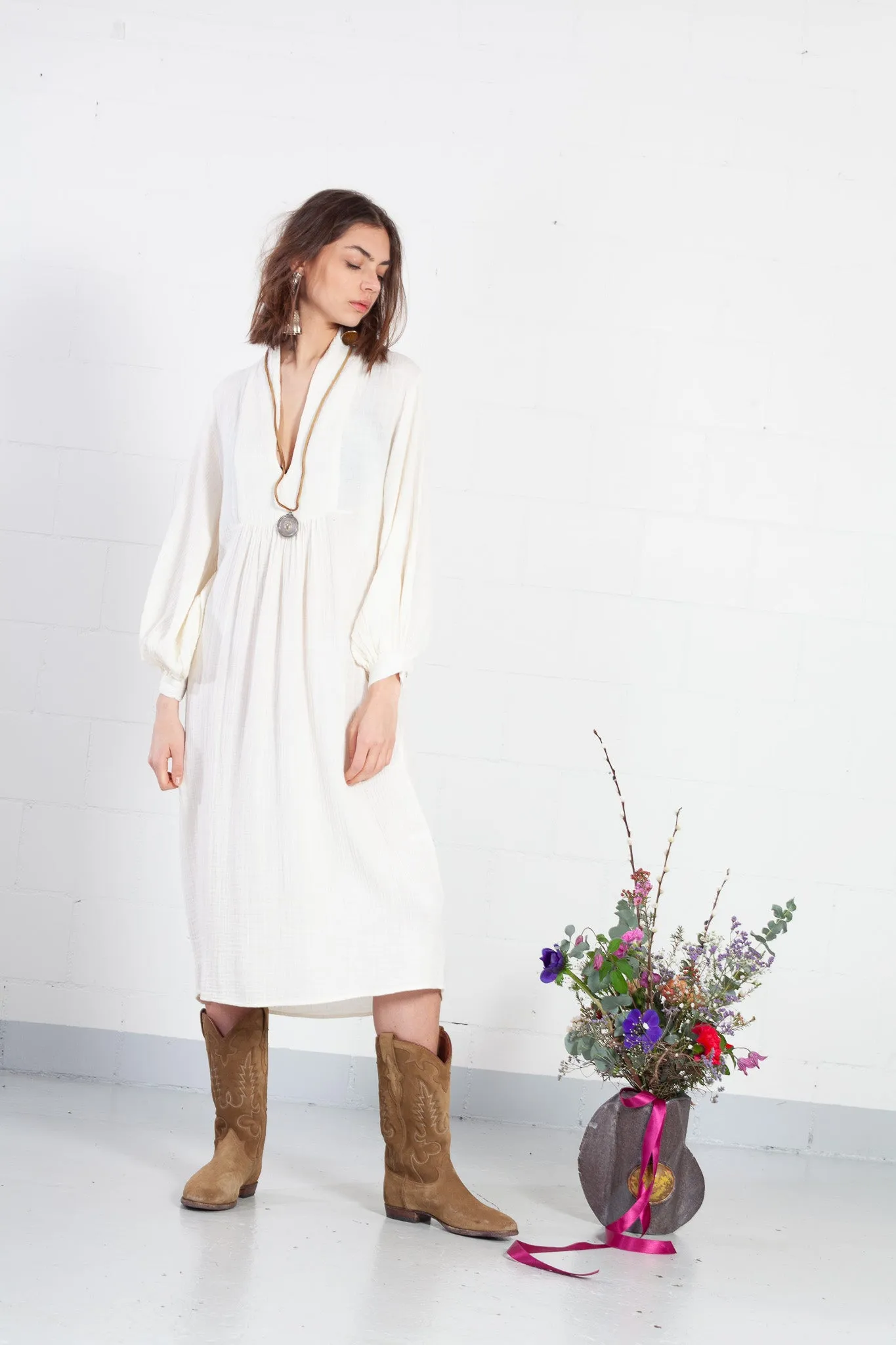 Anna Shawl Collar Dress