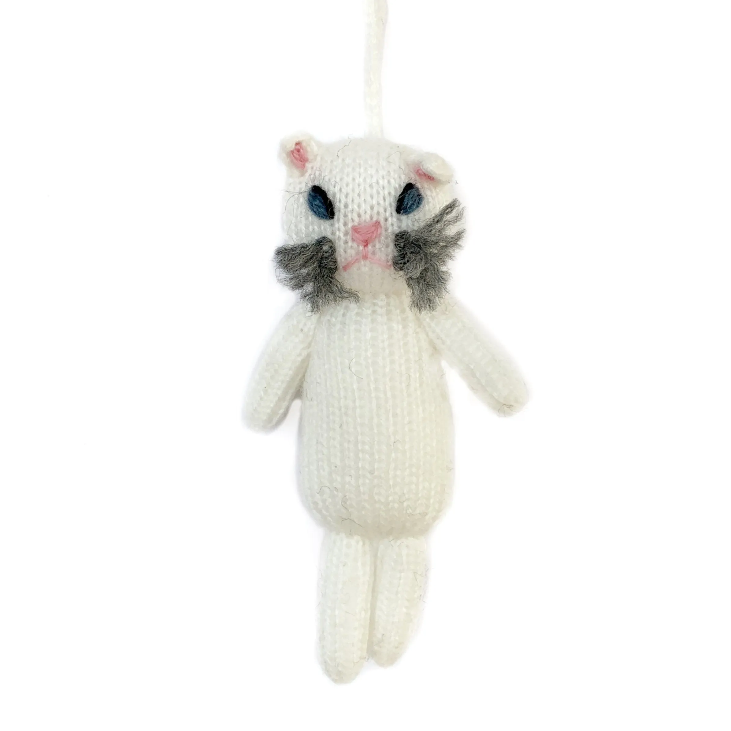 Cat Ornament, Knit Wool