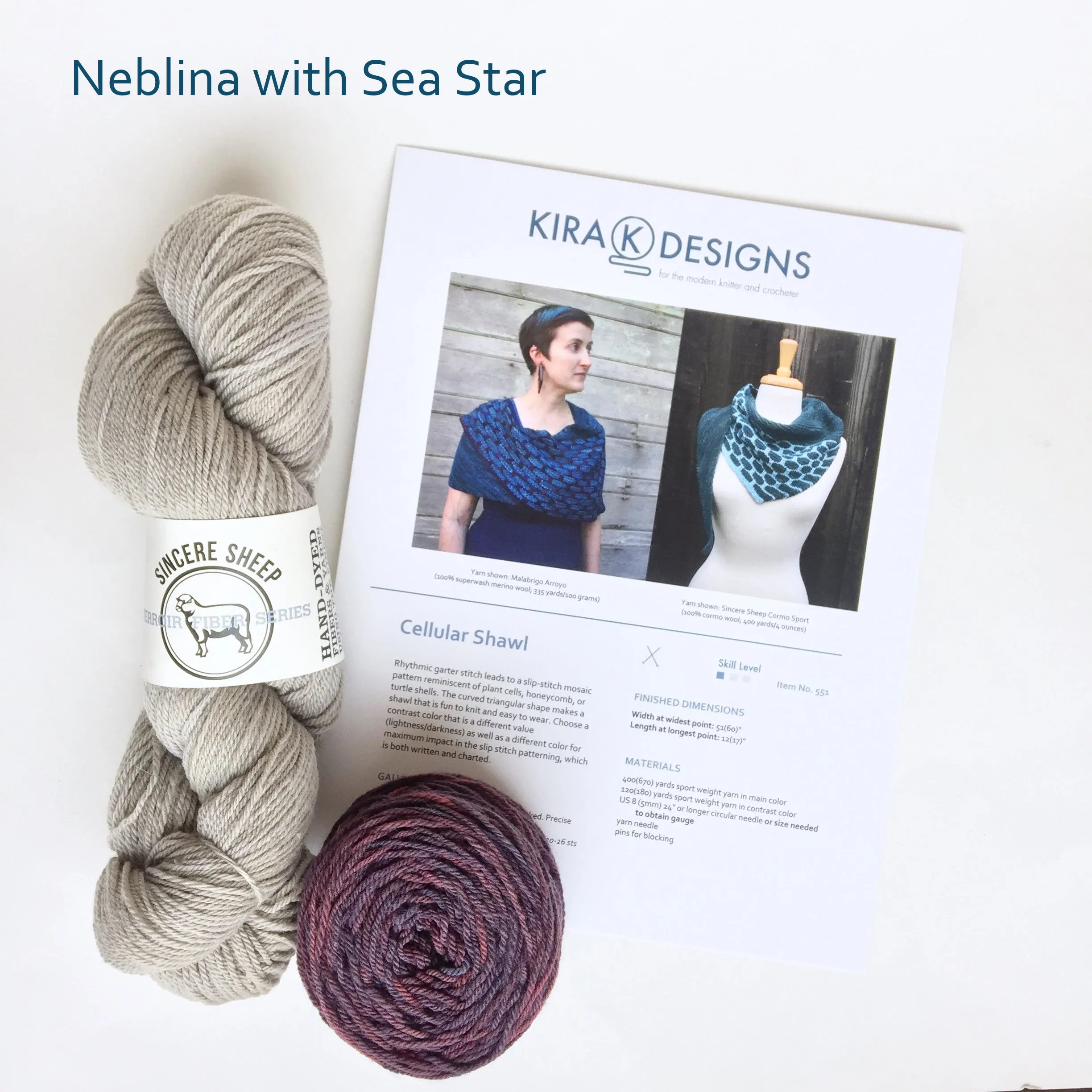 Cellular Shawlette Kit