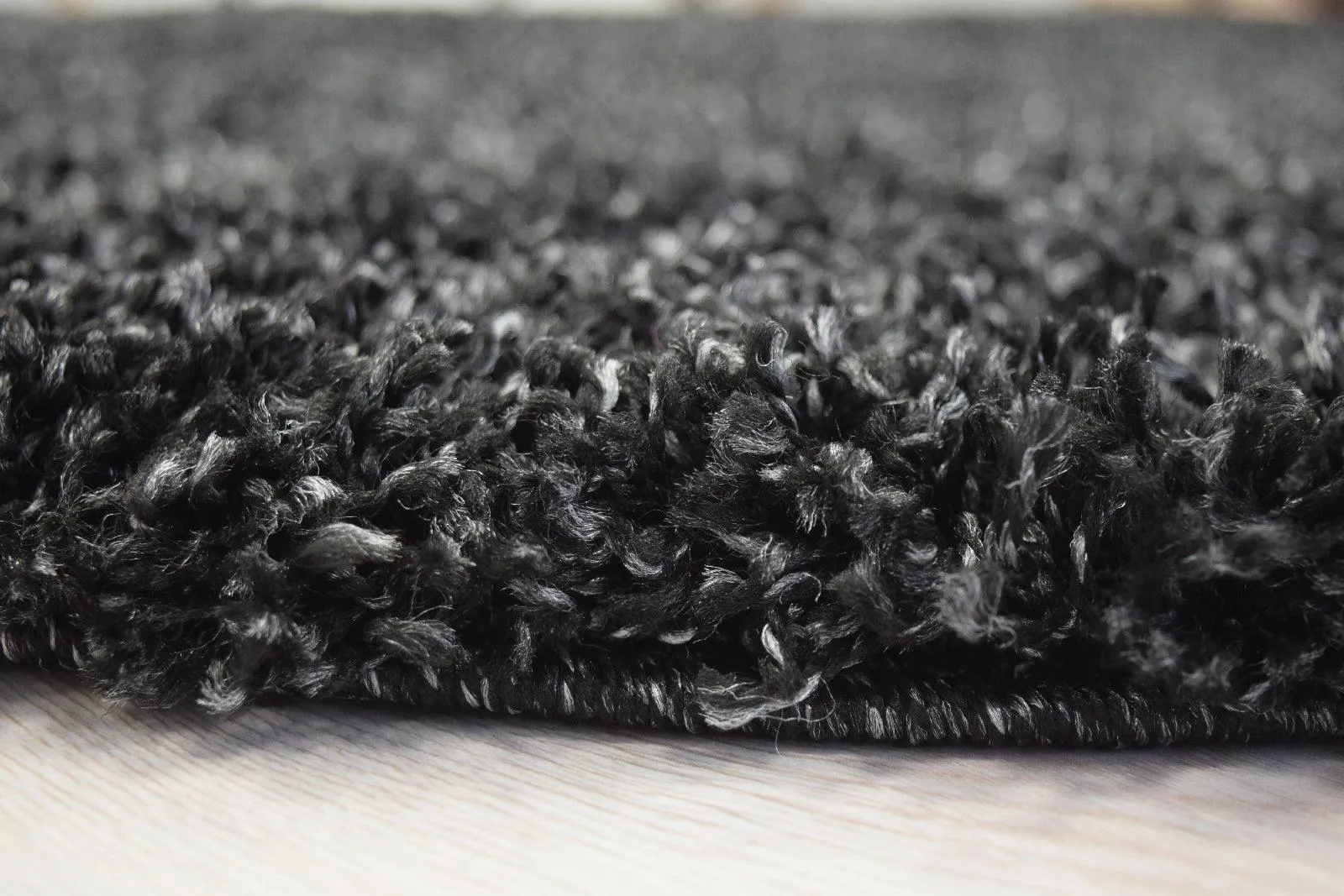 Charcoal Thick Shaggy Rug - California