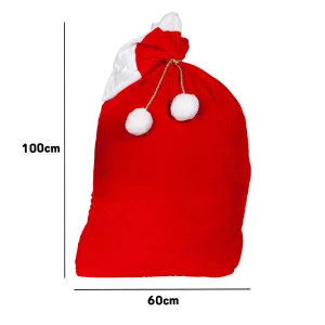 Deluxe Red Velvet Santa Sack Large