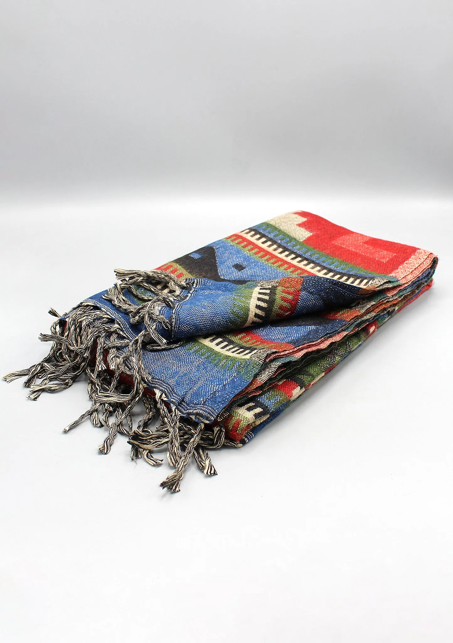 Desert Mountain Printed Hand Loomed Yak Wool Shawl