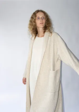 Double Face Long Coat in Ecru