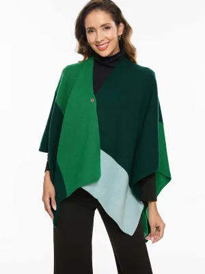 Green Luxe Button Cape