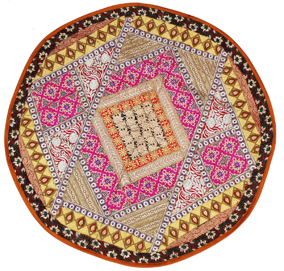 Handmade Indian Wall Hanging Round Tapestry India Decor (Dia 39 inches)