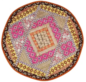 Handmade Indian Wall Hanging Round Tapestry India Decor (Dia 39 inches)