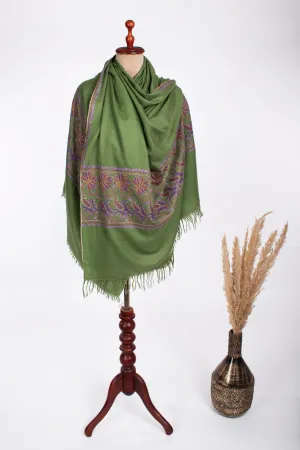 Jade Green Glamorous Pashmina Shawl