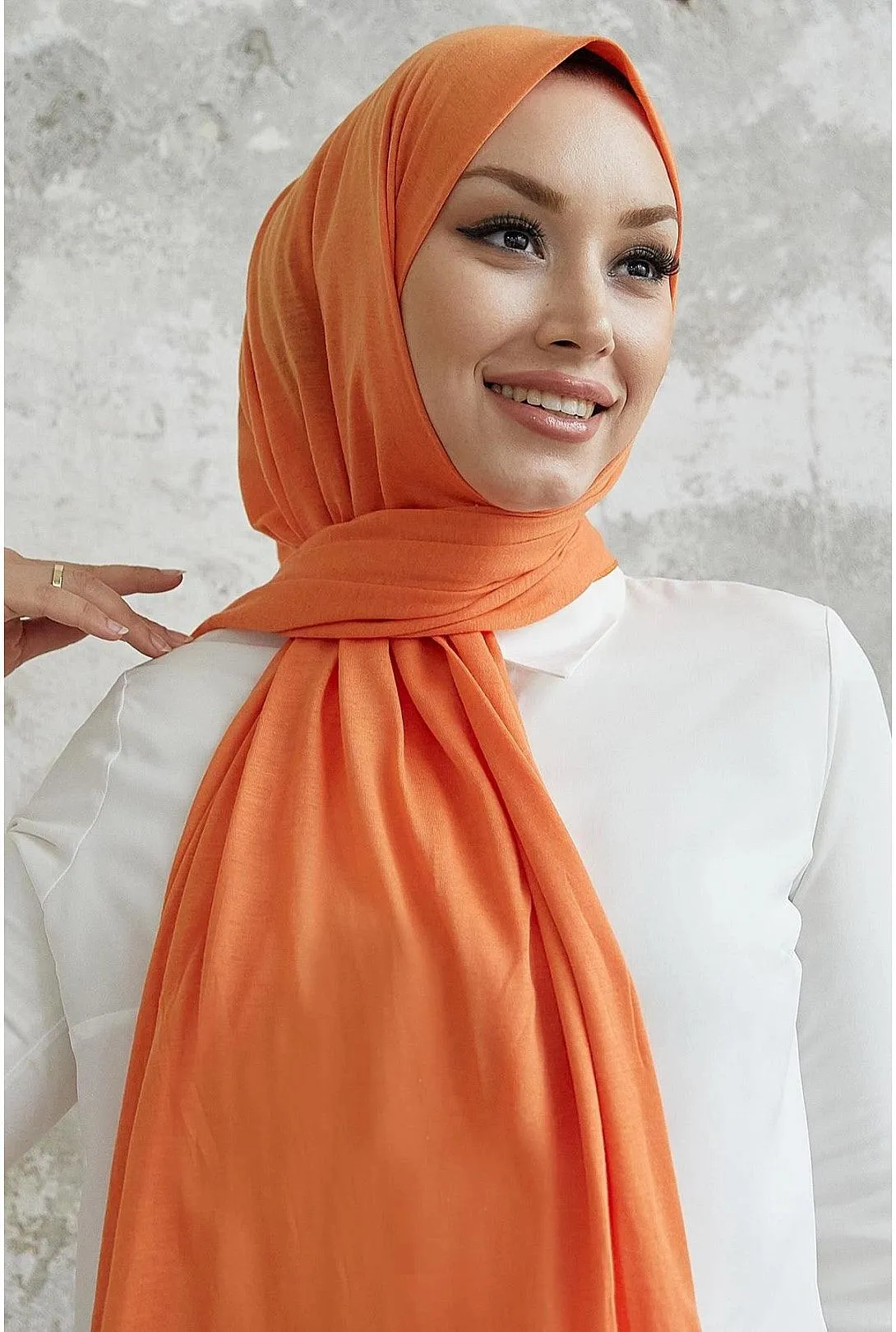 Jazz Muslim Hijab Scarf Shawl - Orange