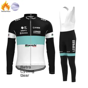 Leopard Bianchi Fleece Long Cycling Kits