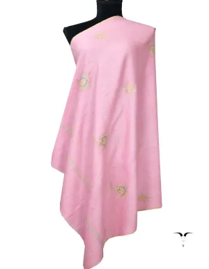 Light Pink Embroidery Pashmina Shawl 7357