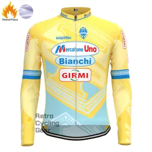 Mercatone Uno Fleece Retro Long Sleeves Jerseys