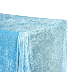 Velvet 90"x132" Rectangular Tablecloth - Baby Blue