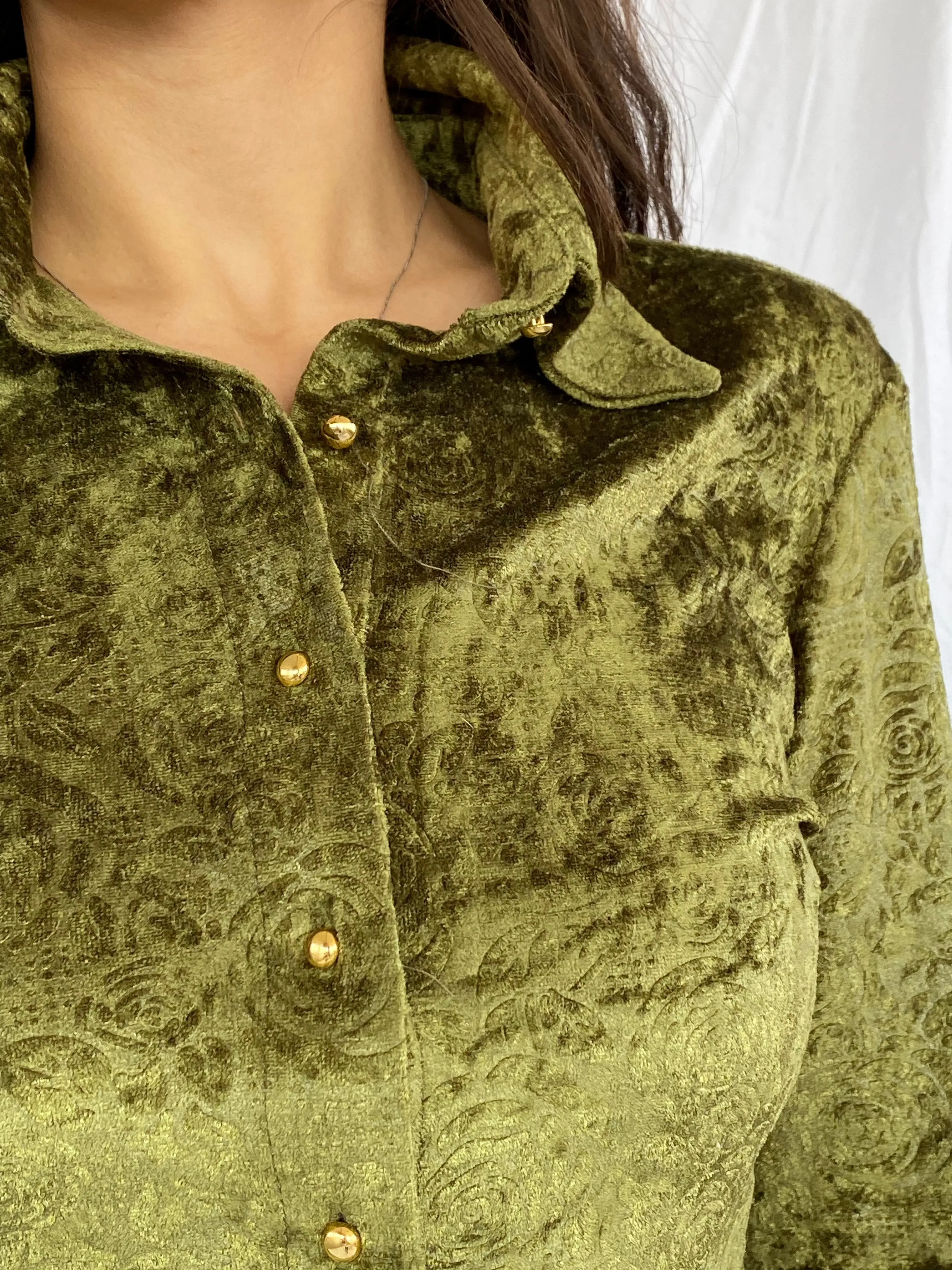 Vintage GREEN& COUNTRY Velvet Shirt