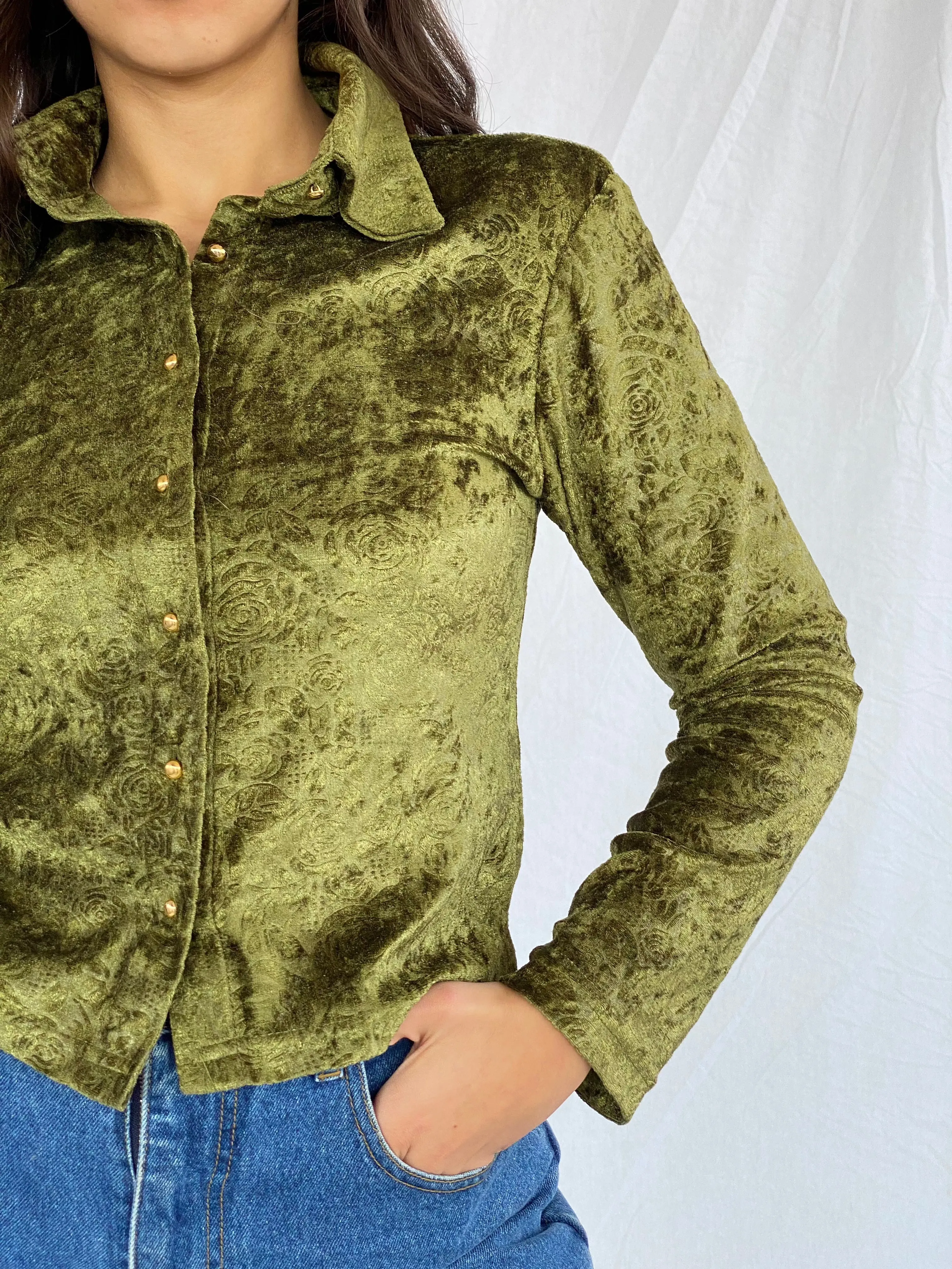 Vintage GREEN& COUNTRY Velvet Shirt